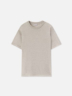 Cotton Cashmere Crew / Tan