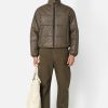 Leather Pico Puffer / Taupe