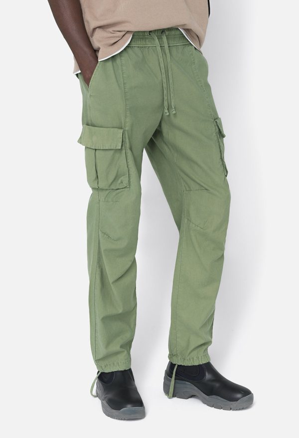 240710_BACK_SATEEN_CARGO_OLIVE_04.jpg Back Sateen Cargo Pants / Olive