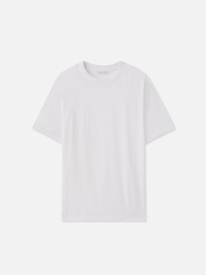 Cotton Cashmere Crew / White