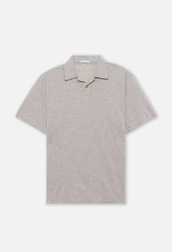 Cotton Cashmere Polo / Tan