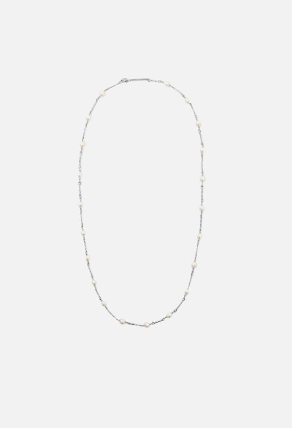 JOHN-ELLIOTT-X-M.A.R.S-TWIST-LINK-X-PEARL-NECKLACE-SILVER_02.jpg John Elliott X M.A.R.S Twist Link X Pearl Necklace / Silver