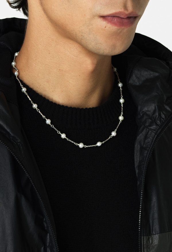 JOHNELLIOTTXM.A.R.STWISTLINKXPEARLNECKLACE_SILVER_01.jpg John Elliott X M.A.R.S Twist Link X Pearl Necklace / Silver