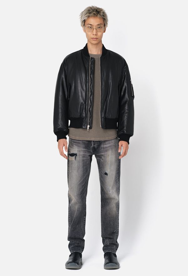 Leather Andes Bomber / Black
