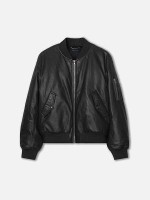 Leather Andes Bomber / Black