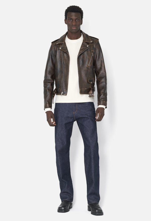 Leather Moto Jacket / Tobacco