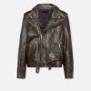Leather Moto Jacket / Tobacco