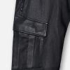 Leather Slim Tactical Cargo / Black