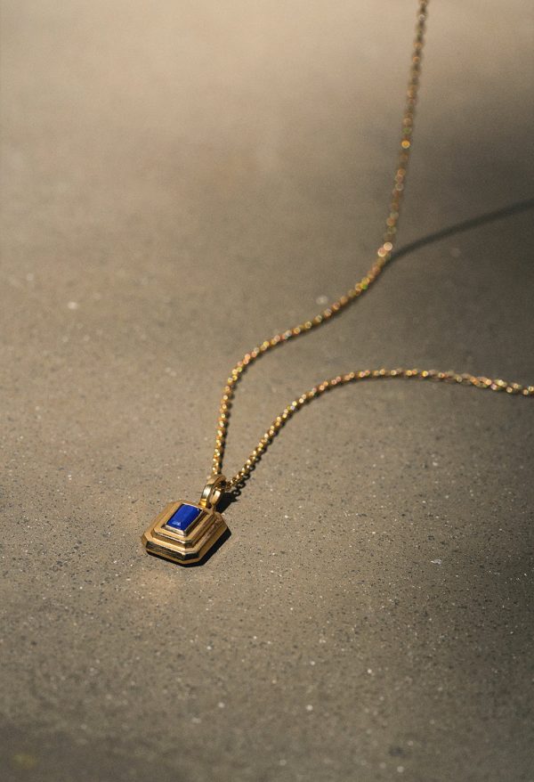 John Elliott X M.A.R.S Pendant Necklace / Gold X Lapis