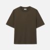 Silk Noil Riviera Cropped Tee / Olive