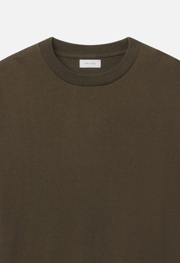 Silk Noil Riviera Cropped Tee / Olive
