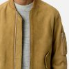 Leather Bogota Bomber / Tan Suede