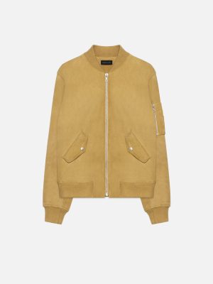 Leather Bogota Bomber / Tan Suede