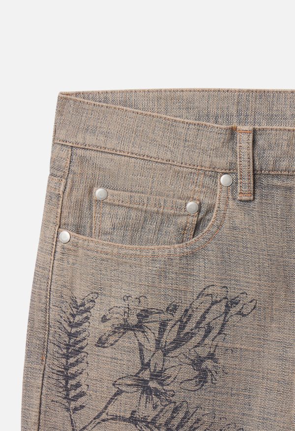 The Daze Selvedge / Reversed Indigo Floral