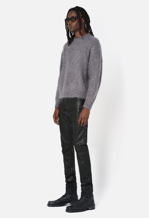 WOOL_MOHAIR_CREW_CHARCOAL__LEATHER_CAST_2_BLACK_02_46db7c01-af18-46bd-98c6-9ca6b765e2ee.jpg Leather Cast 2 / Black
