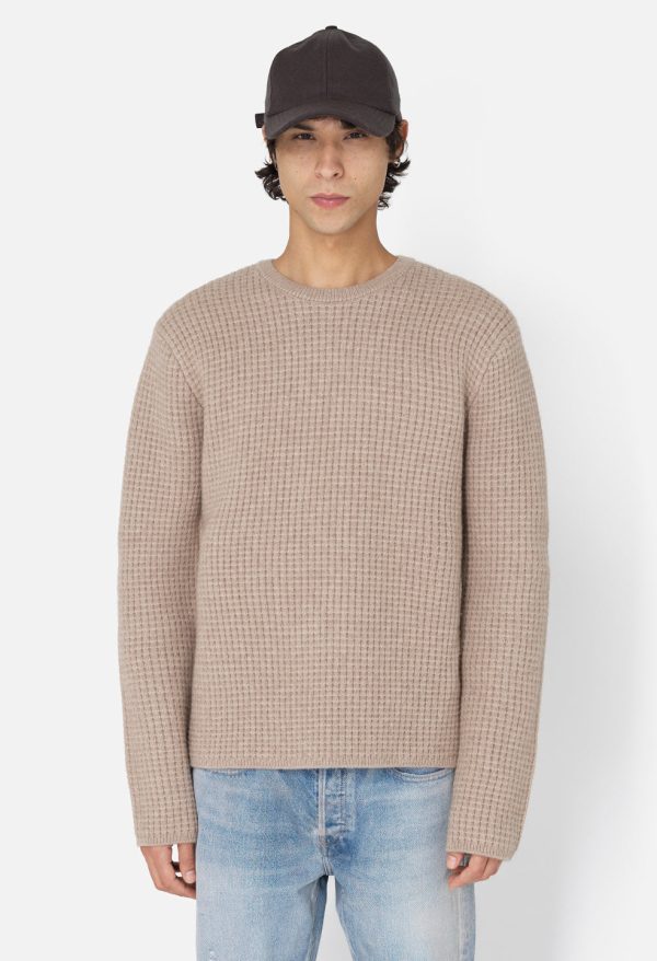 WOOL_WAFFLE_KNIT_CREW_WHEAT_04.jpg Wool Waffle Knit Crew / Wheat